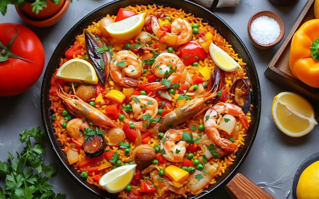 Paella: Tradycyjne hiszpańskie danie pełne smaku i kolorów
